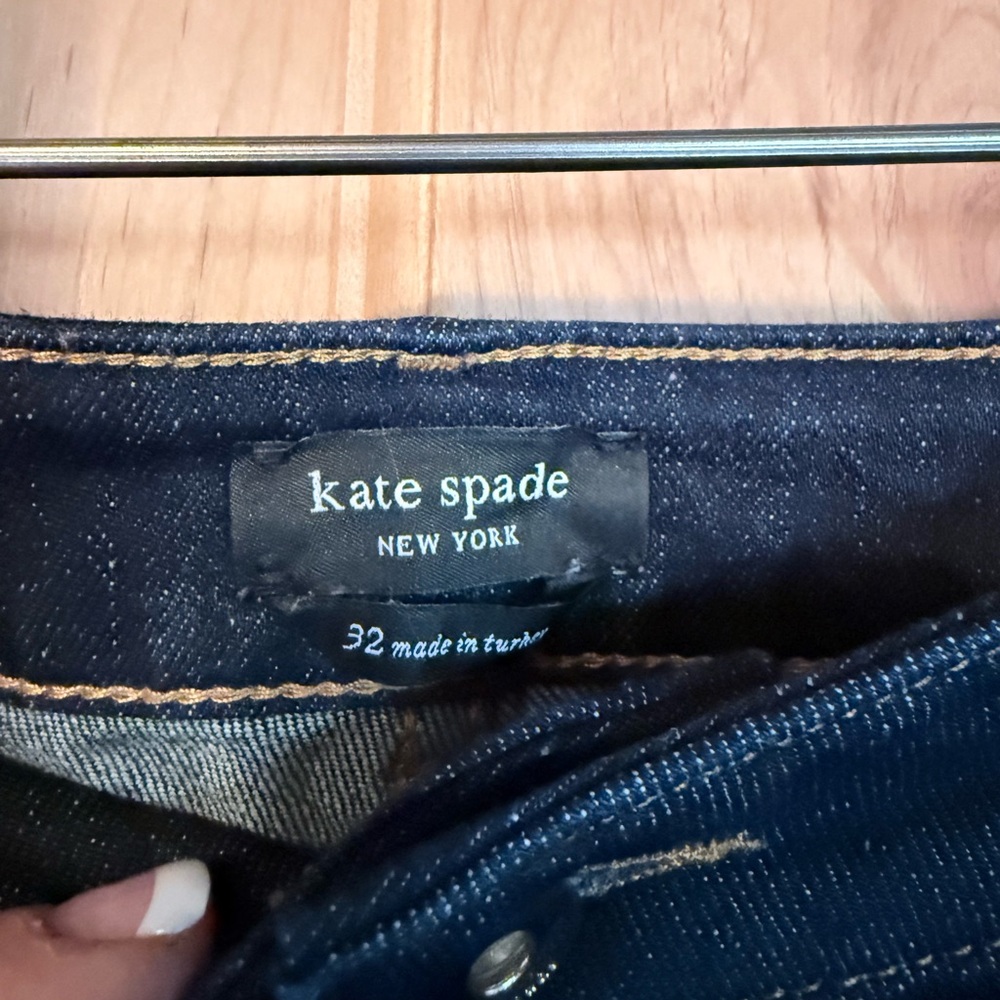 kate spade Women's Straight-Leg Dark Indigo Jeans ~ Size 32 - Picture 3 of 4